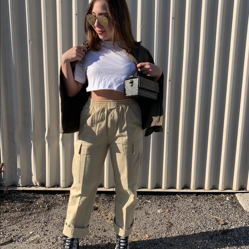 Utility Cargo Pants in Beige - Picture 7 of 8